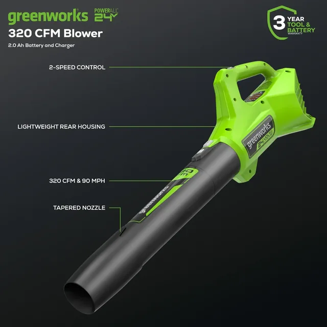 Greenworks BLG306 leaf blower, manufacturer gallery view 3