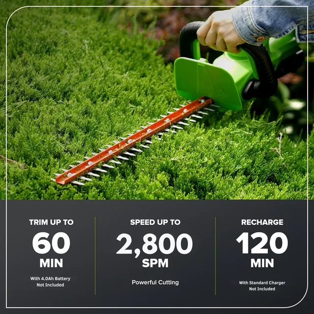 Greenworks HT24B04 hedge trimmer, manufacturer gallery view 4