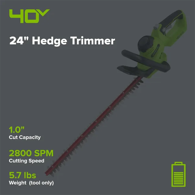 Greenworks HT40B02 hedge trimmer, manufacturer gallery view 2