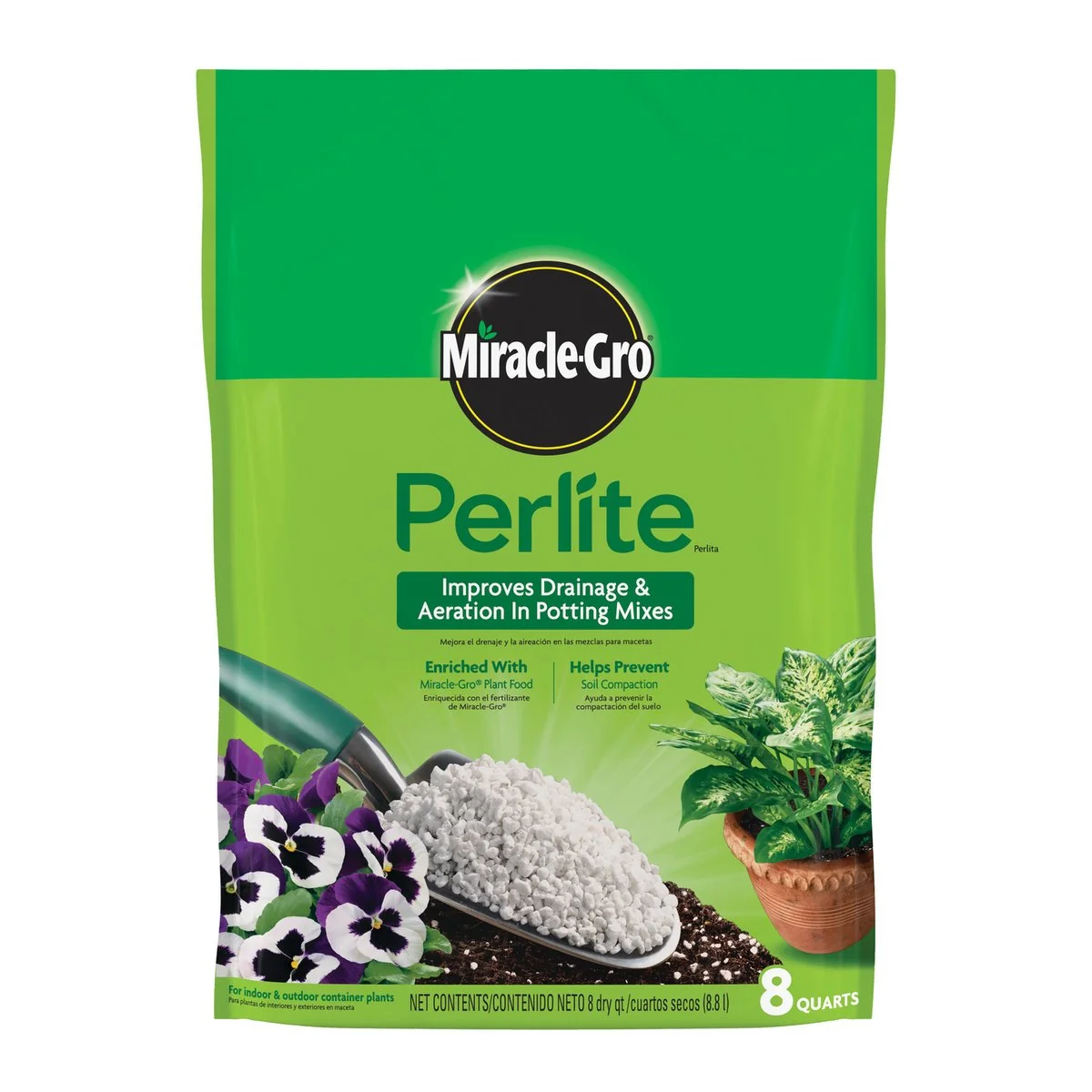 Miracle-Gro Perlite, two 8-quart bags, one constituent bag or product detail