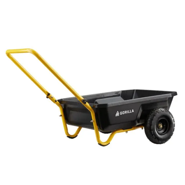 Gorilla GCR-4 4 cu. ft. two-wheel poly yard cart, gallery view 7