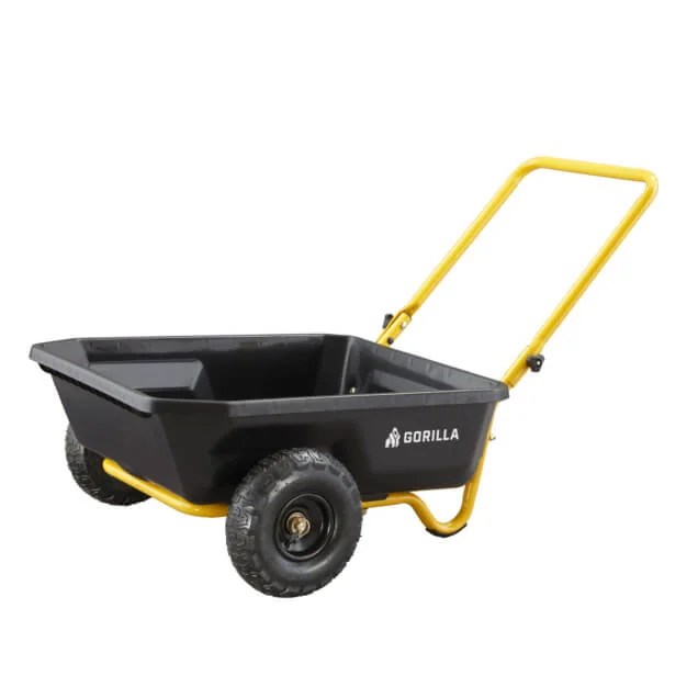 Gorilla GCR-4 4 cu. ft. two-wheel poly yard cart, gallery view 3