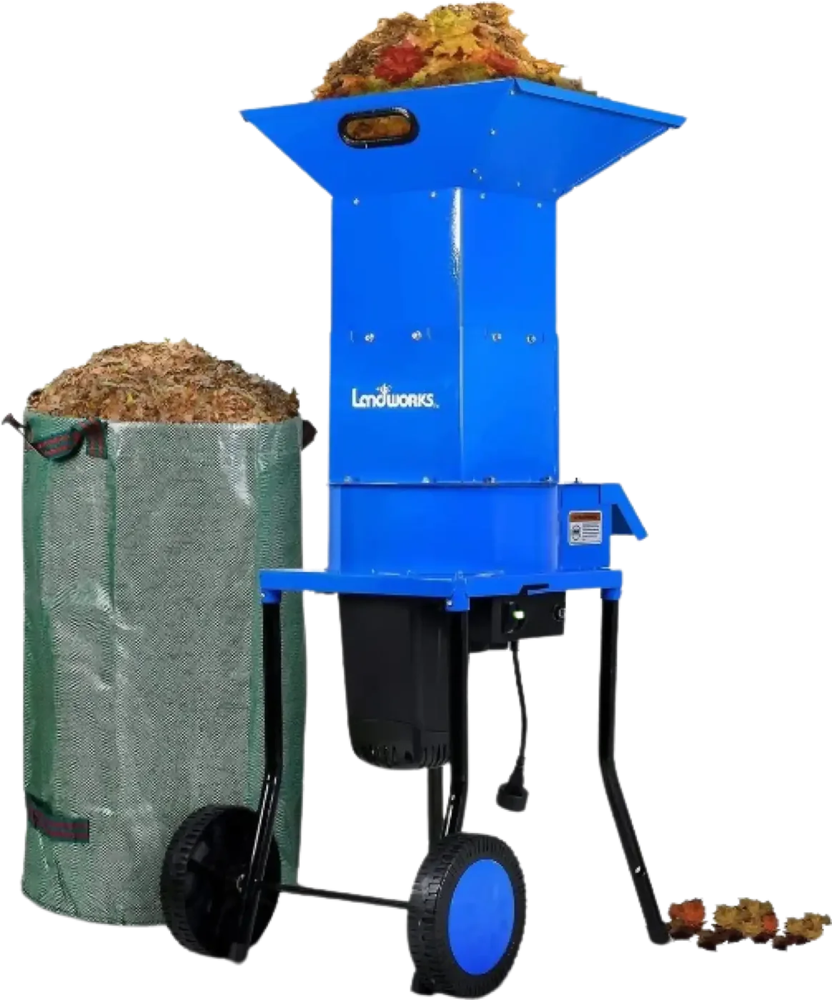 Landworks GUO049 electric leaf mulcher/shredder, green, product gallery view 1