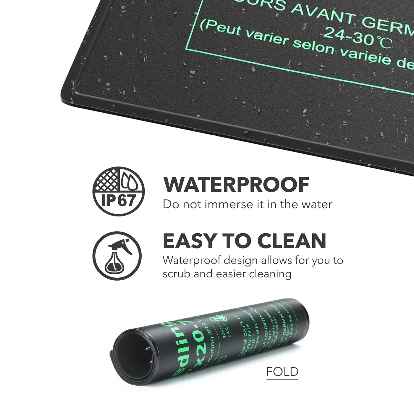 BN-LINK 10 × 20.75-inch seedling heat mat, product view 2