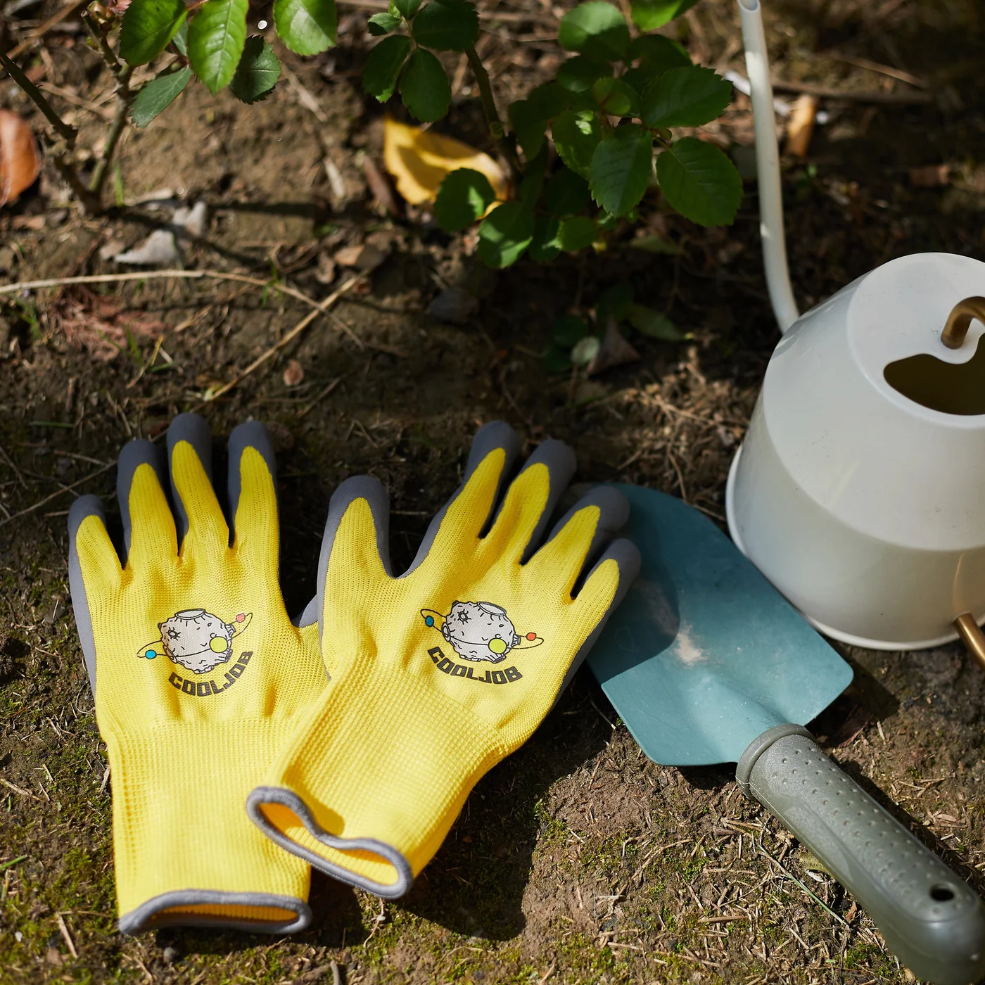 COOLJOB children’s gardening gloves, small, three pairs, product view 2