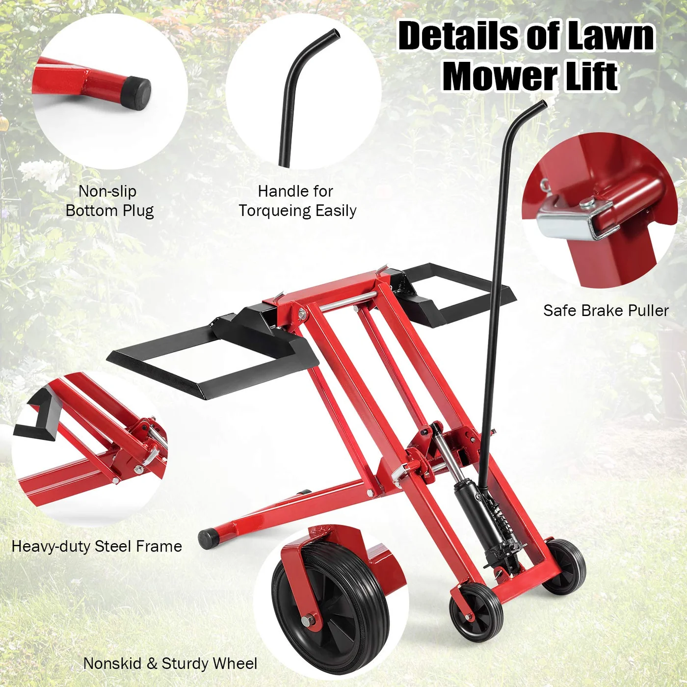Goplus 500-pound hydraulic mower lift, product gallery view 3
