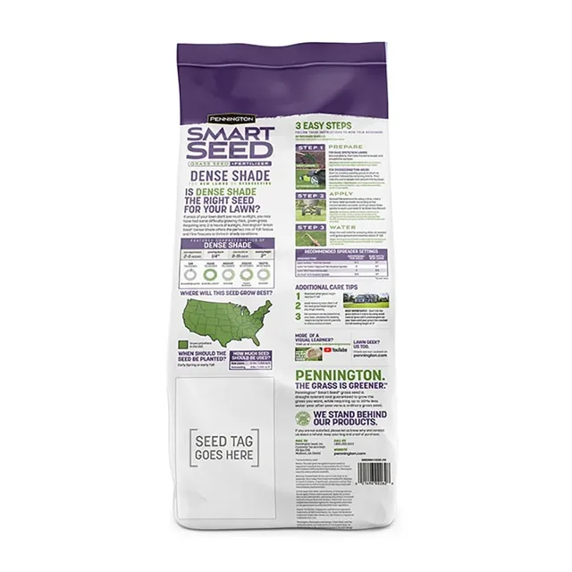 Pennington Smart Seed Dense Shade mix, 7 lb., product view 8