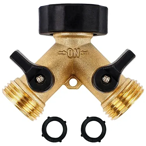 Biswing two-way brass hose splitter, an example of hose connectors & splitters