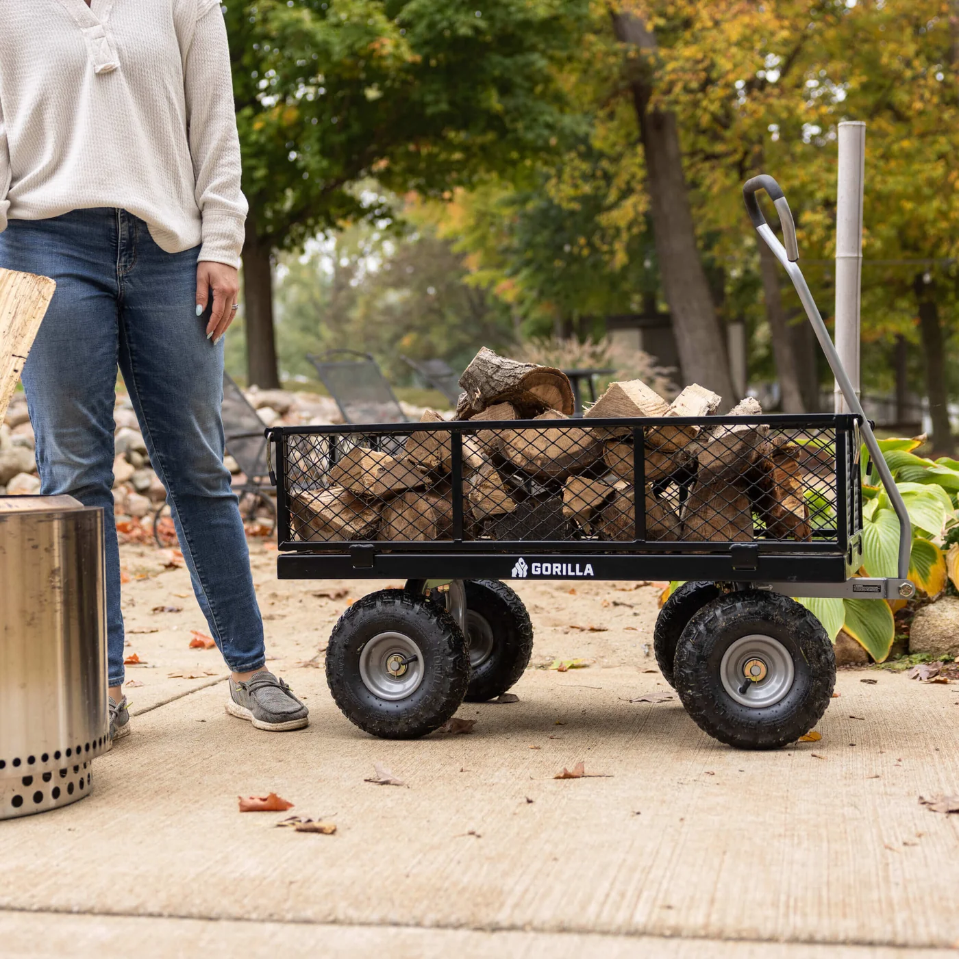 Gorilla GOR800B-COM steel utility wagon, product gallery view 5