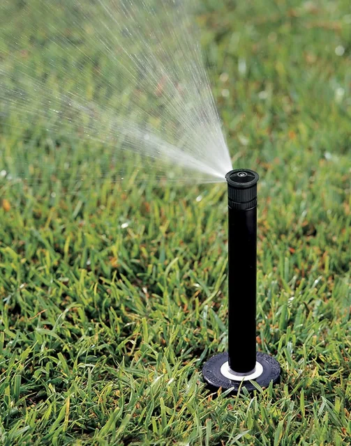 Rain Bird 1806APPRS six-inch pop-up sprinkler, detail or garden-use view 3