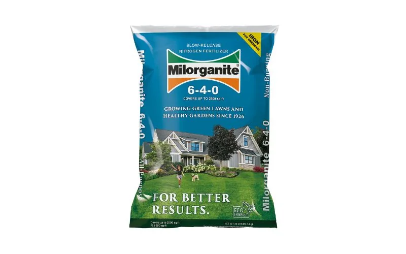 Milorganite 6-4-0 lawn fertilizer, 32 lb. manufacturer product view 1