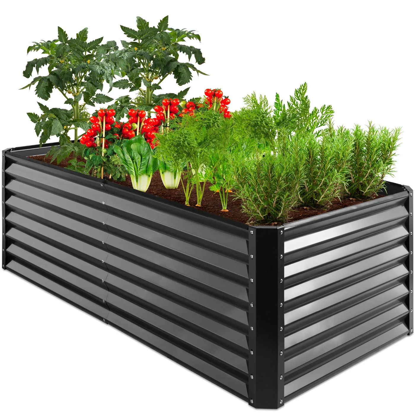 Best Choice Products 6 × 3 × 2-foot raised bed, gray, product view 1