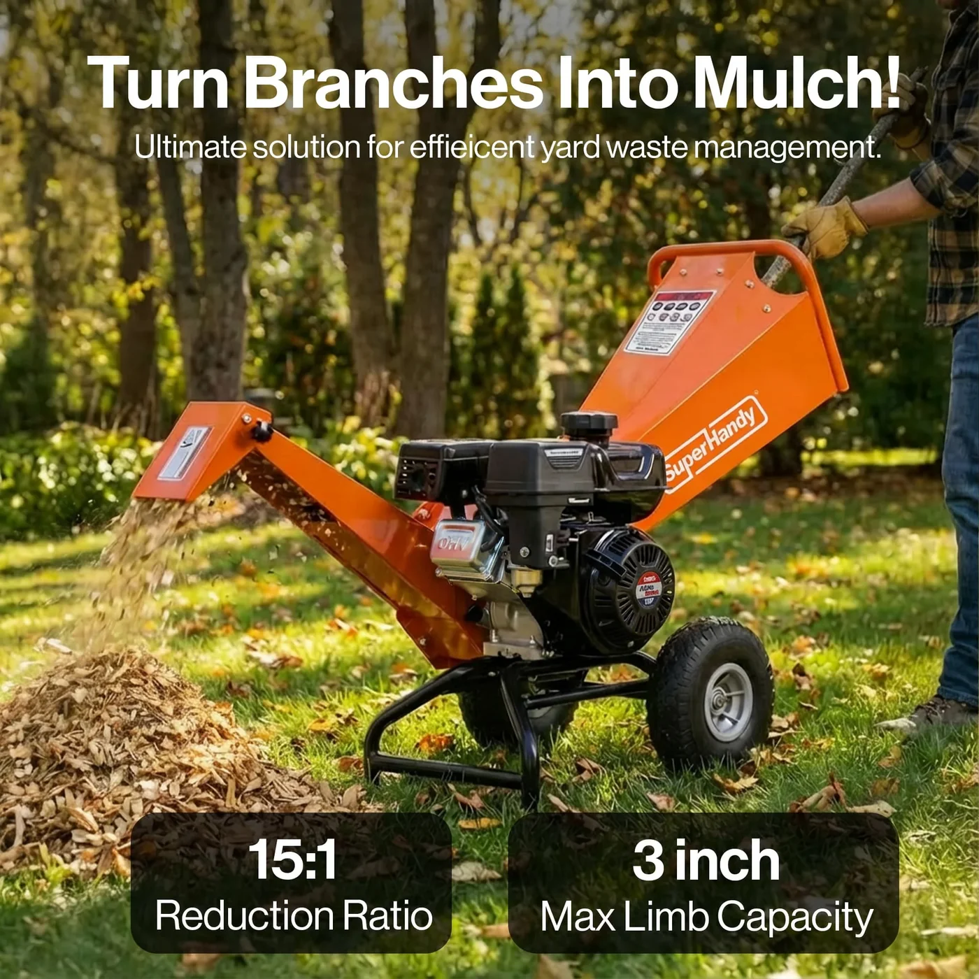 SuperHandy GBO006 wood chipper, manufacturer gallery view 5