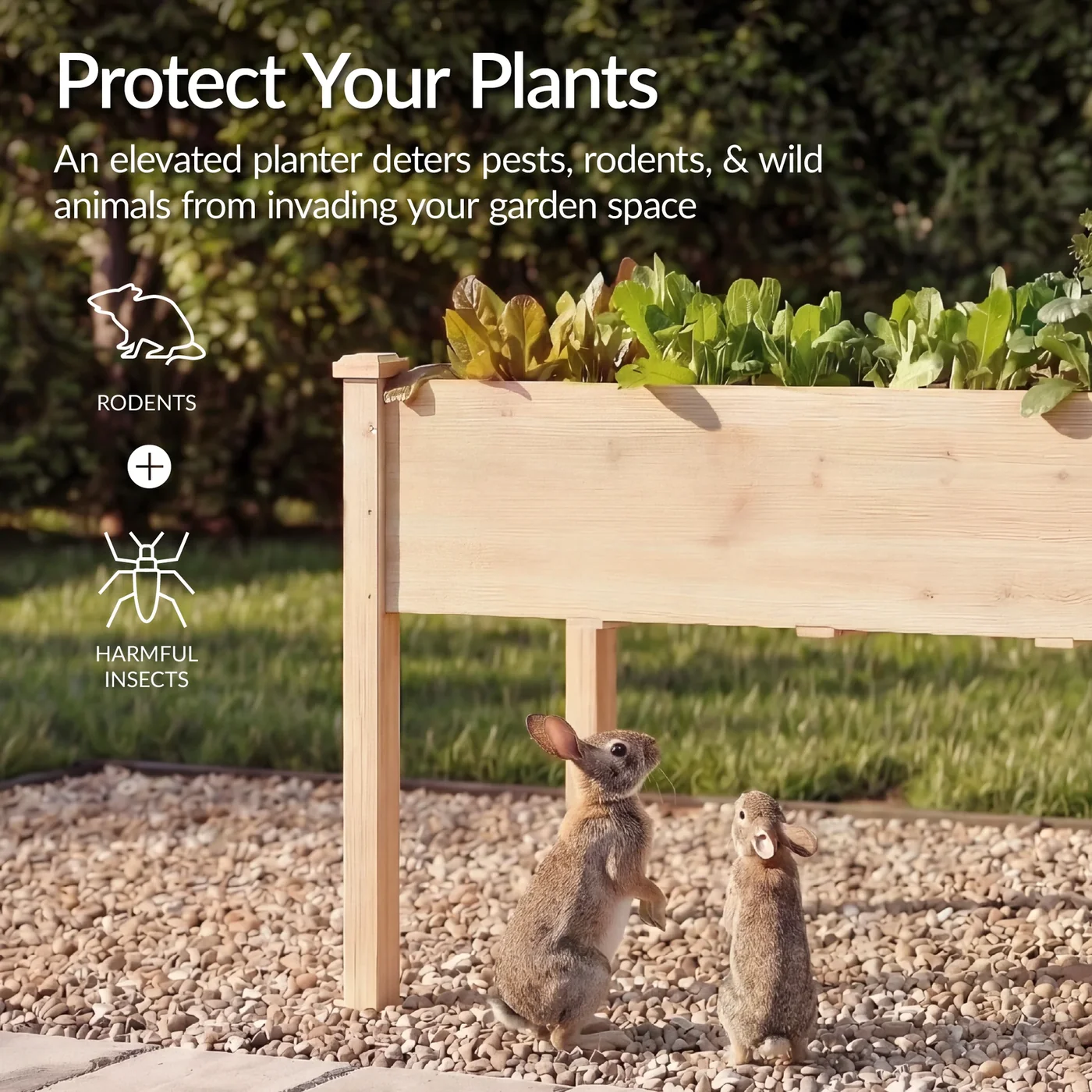 Best Choice Products SKY6152, Natural 72 x 24 x 30-inch elevated wood planter, product gallery view 7