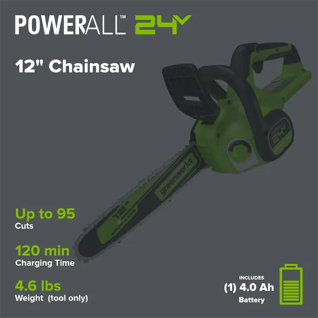Greenworks CS24L410 chainsaw, manufacturer gallery view 2