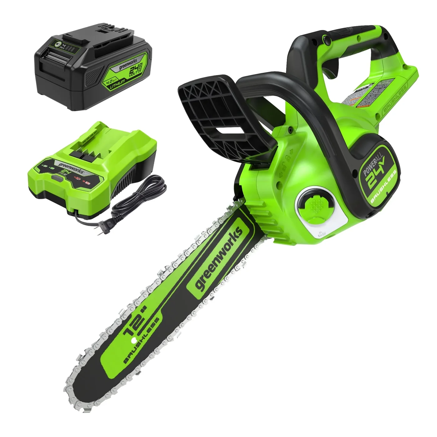 Greenworks CS24L410 chainsaw, manufacturer gallery view 1