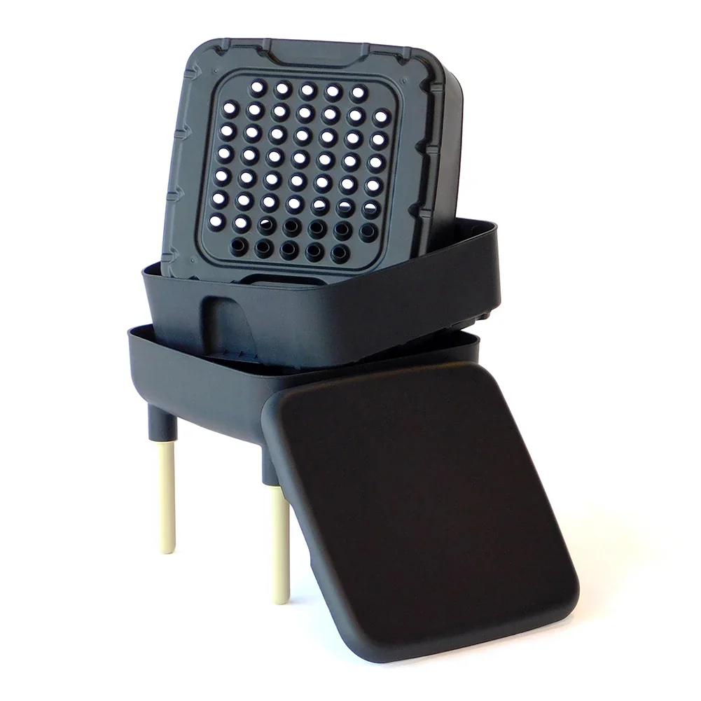 FCMP Essential Living two-tray worm composter, black manufacturer product view 2