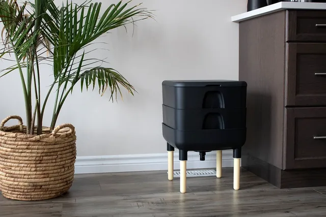FCMP Essential Living two-tray worm composter, black manufacturer product view 5