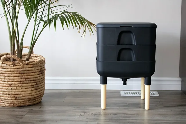 FCMP Essential Living two-tray worm composter, black manufacturer product view 6