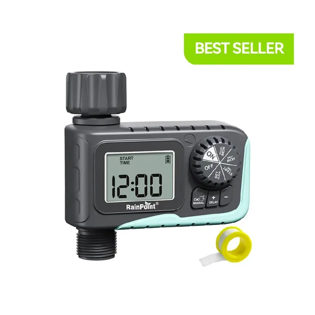 RAINPOINT ITV105NH one-outlet gray/green sprinkler timer, manufacturer gallery view 1