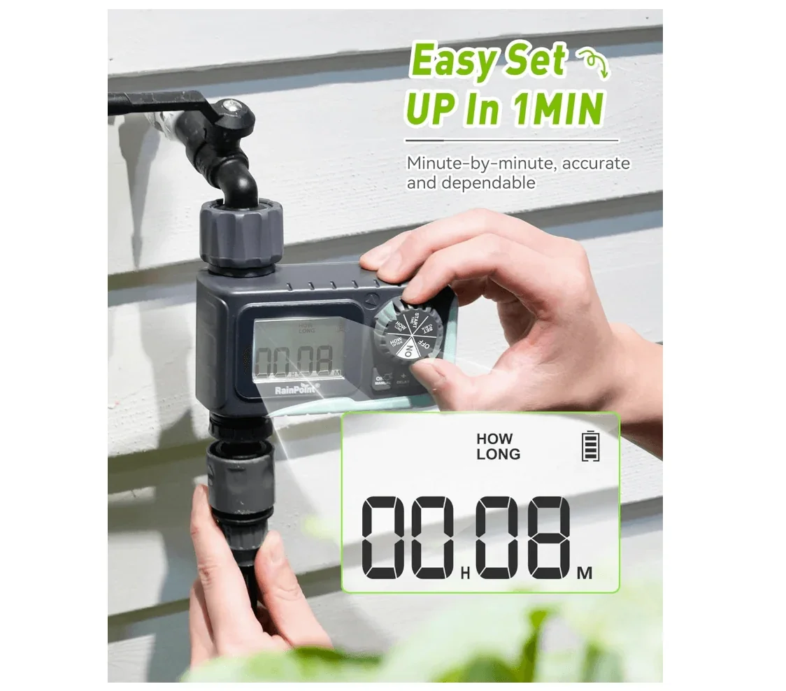 RAINPOINT ITV105NH one-outlet gray/green sprinkler timer, manufacturer gallery view 2