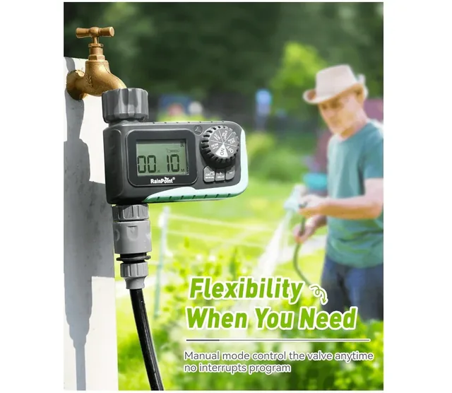 RAINPOINT ITV105NH one-outlet gray/green sprinkler timer, manufacturer gallery view 3