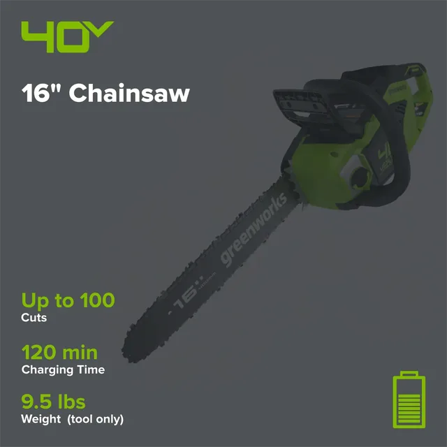 Greenworks CS40L02 chainsaw, manufacturer gallery view 2