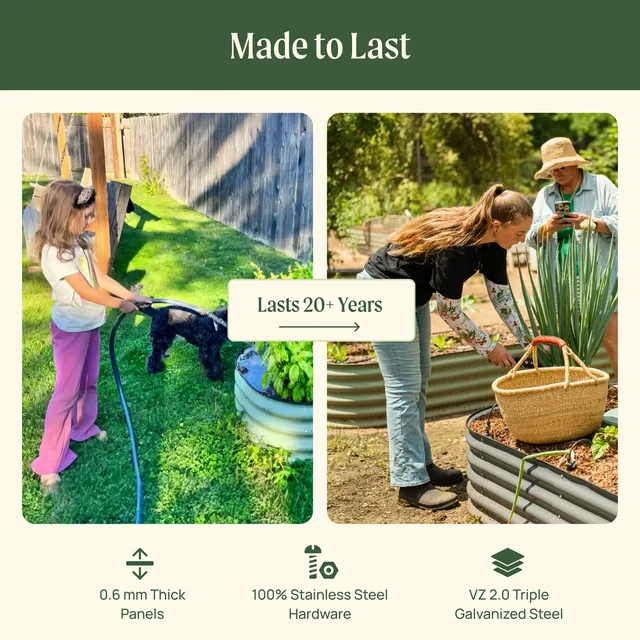 Vego 17-inch 9-in-1 raised bed manufacturer configuration and construction detail 2