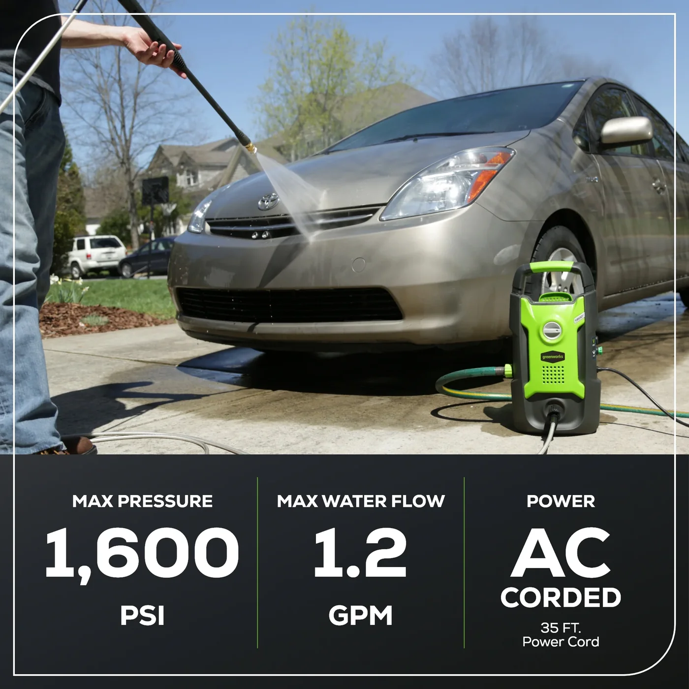 Greenworks GPW1602 pressure washer, manufacturer gallery view 4