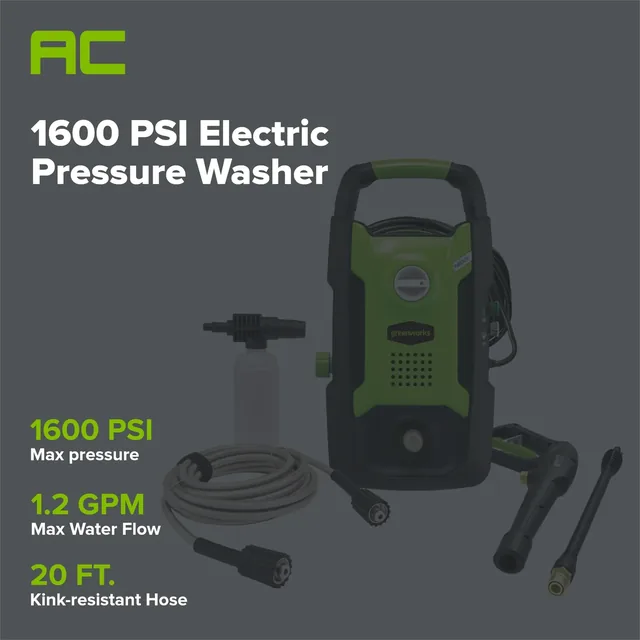 Greenworks GPW1602 pressure washer, manufacturer gallery view 2