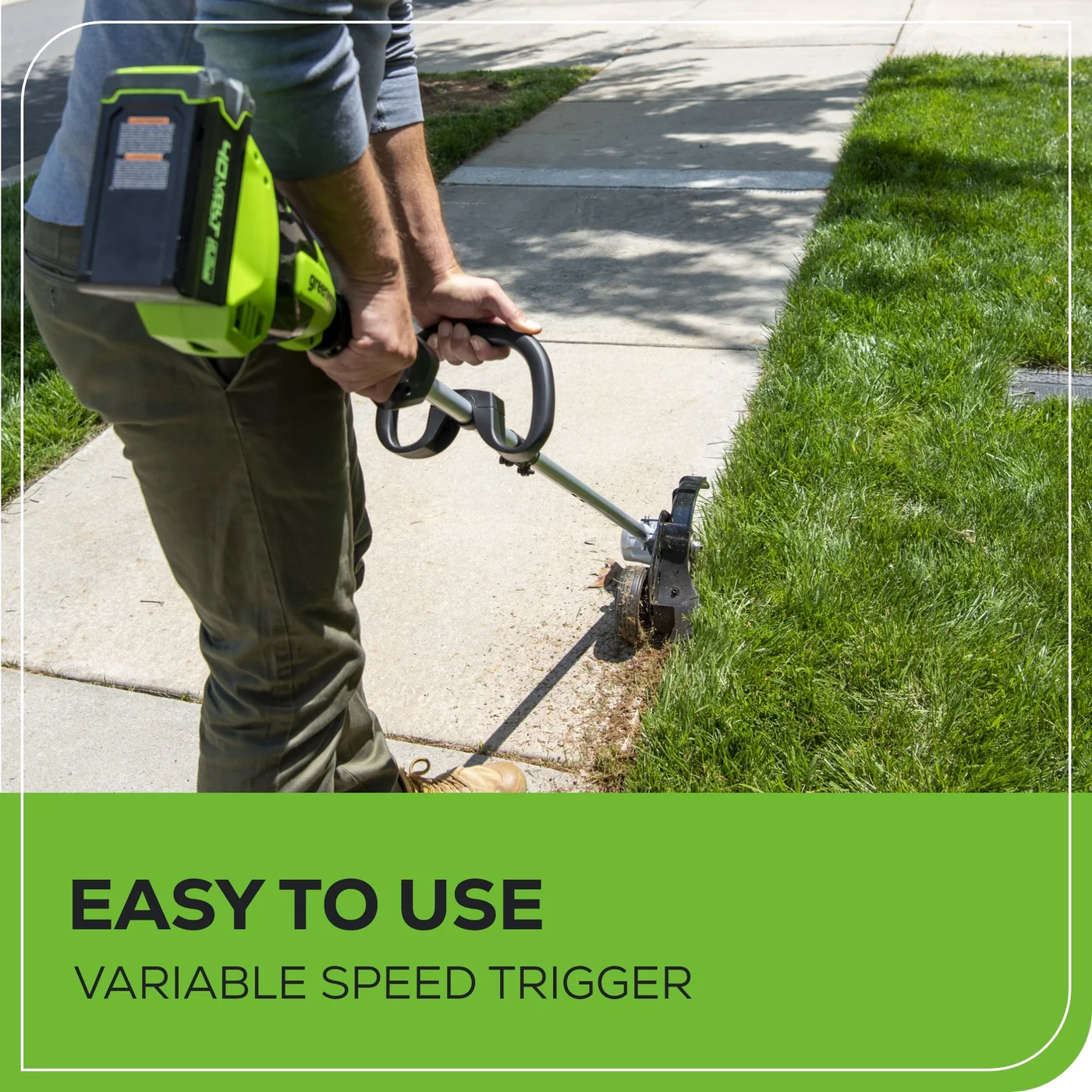 Greenworks 40V 8-inch edger kit, product gallery view 6