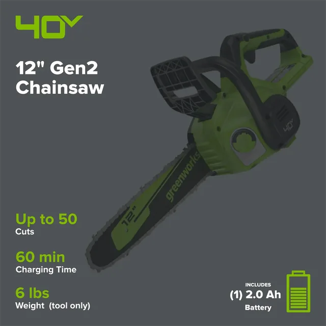 Greenworks CS40B210 chainsaw, manufacturer gallery view 2