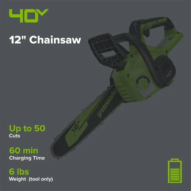 Greenworks CS40B00 chainsaw, manufacturer gallery view 2