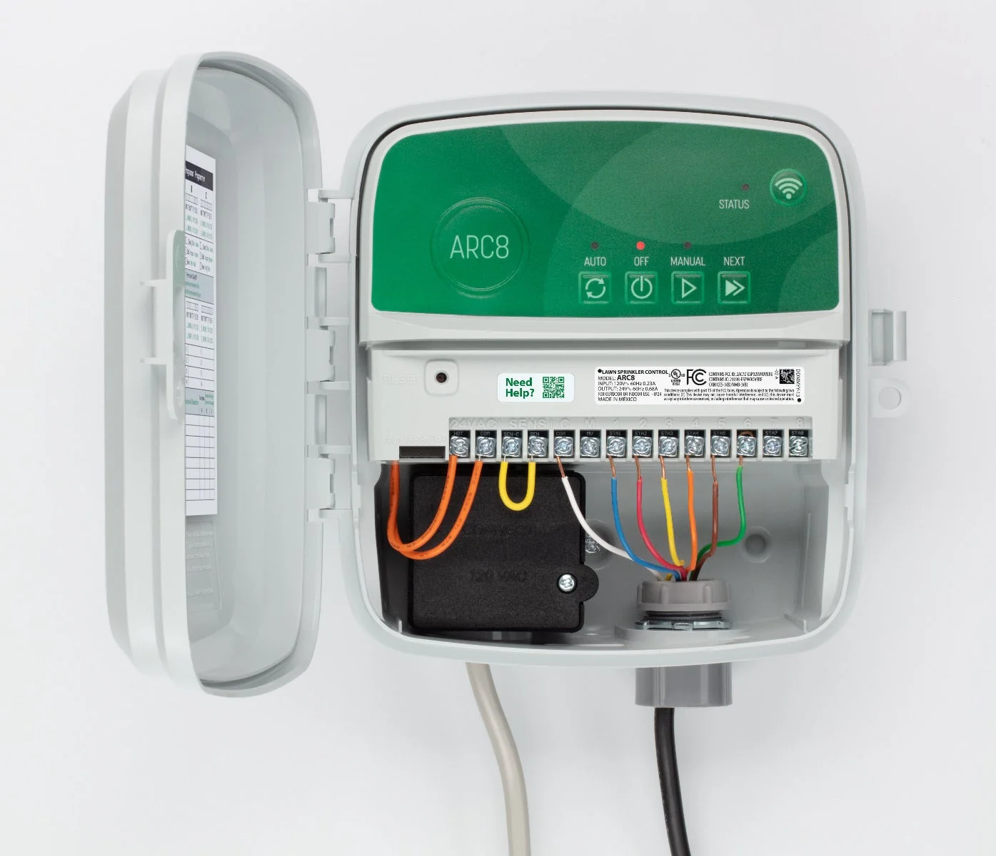 Rain Bird ARC8 eight-zone smart irrigation controller, detail or garden-use view 3