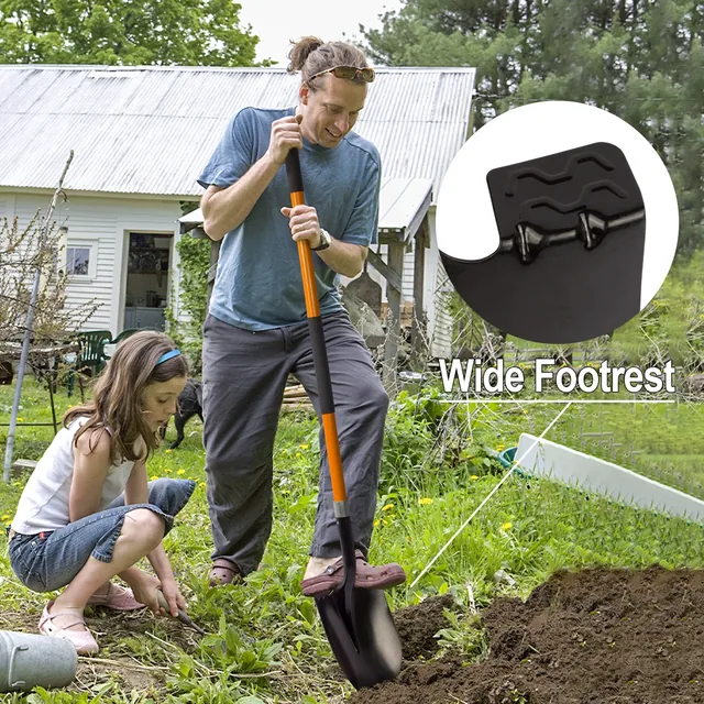 VNIMTI 56-inch digging shovel, orange, product gallery view 4