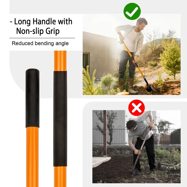 VNIMTI 56-inch digging shovel, orange, product gallery view 5
