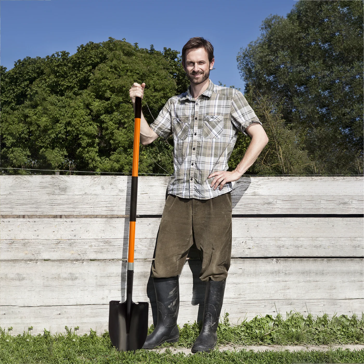 VNIMTI 56-inch digging shovel, orange, product gallery view 7