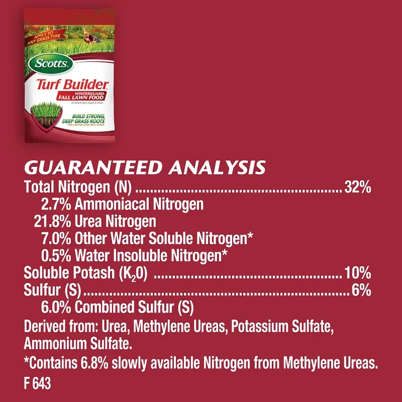 Scotts WinterGuard Fall Lawn Food, 10 lb. manufacturer product view 2