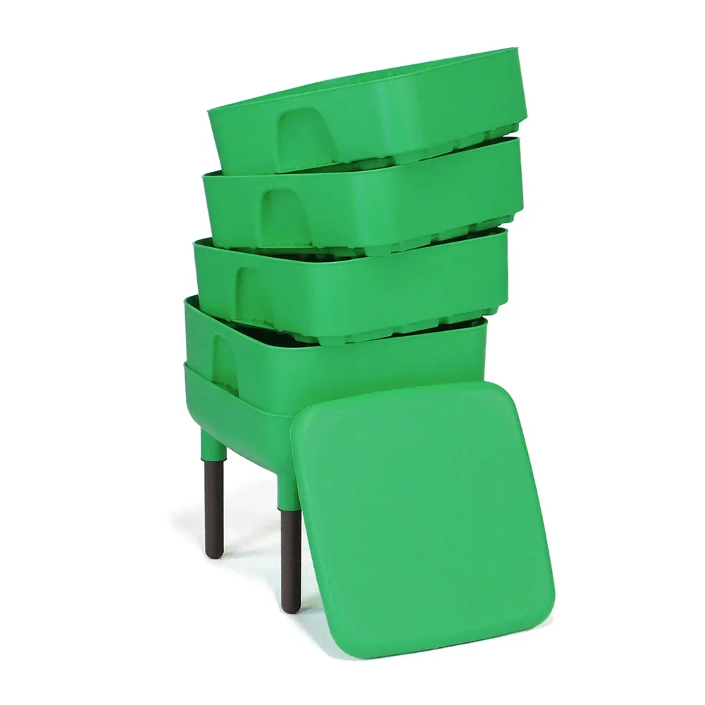 FCMP Essential Living four-tray worm composter, green manufacturer product view 4
