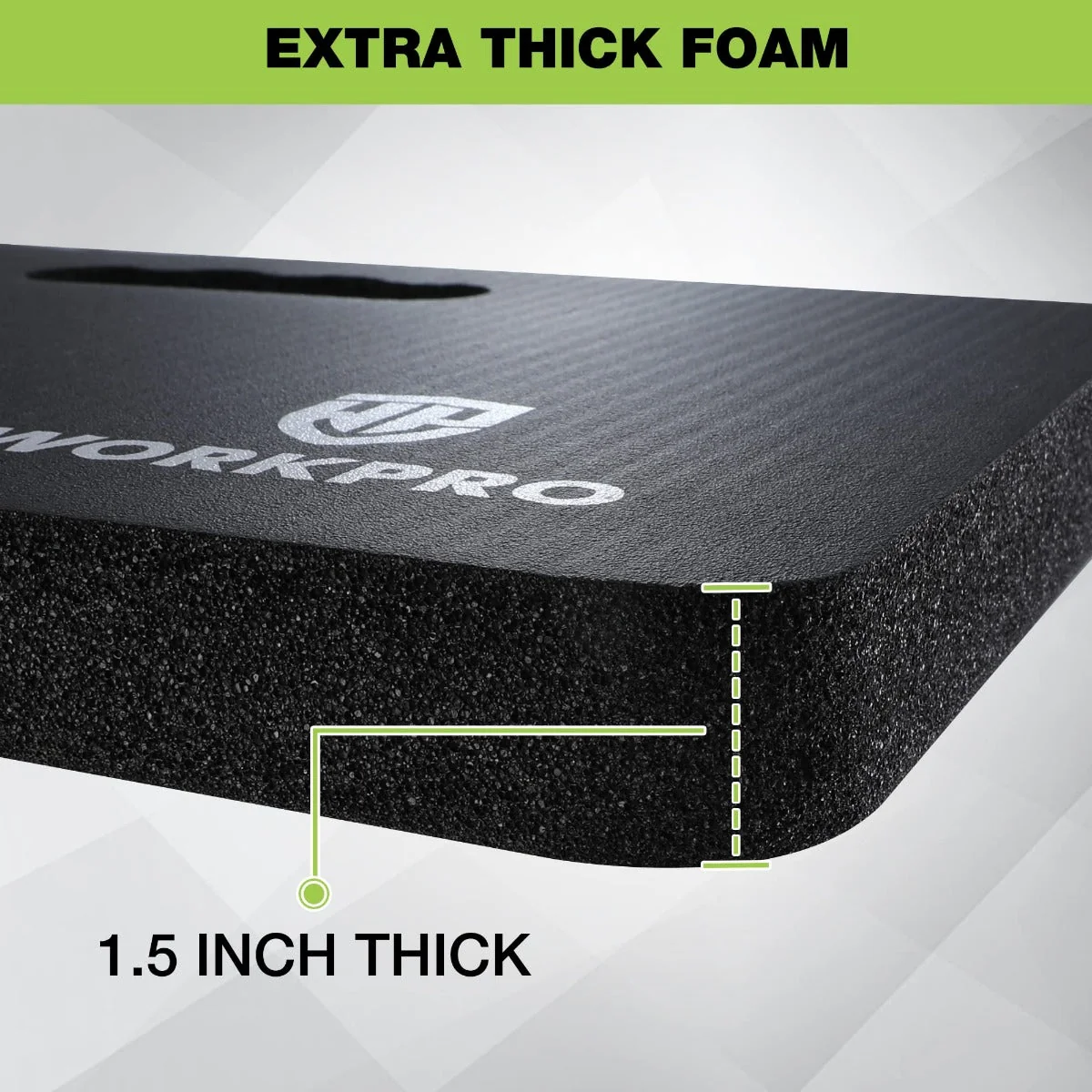 WORKPRO 17.5 × 11 × 1.5-inch kneeling pad, black, product view 3