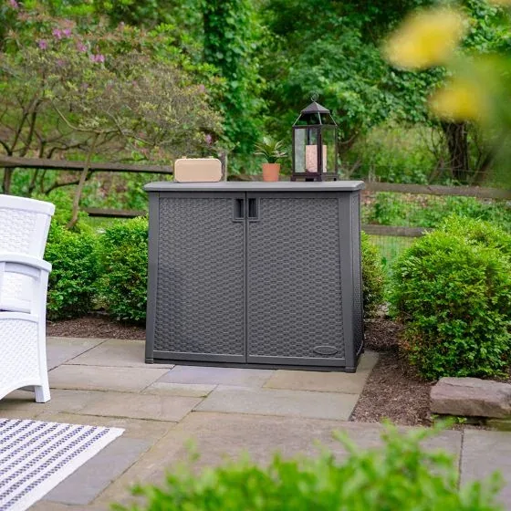 Suncast BMOC4100CG 97-gallon Cool Gray outdoor cabinet, gallery view 1