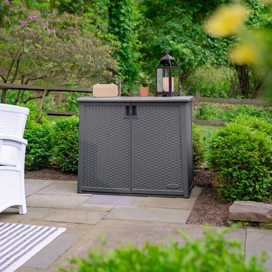Suncast BMOC4100CG 97-gallon Cool Gray outdoor cabinet, gallery view 1