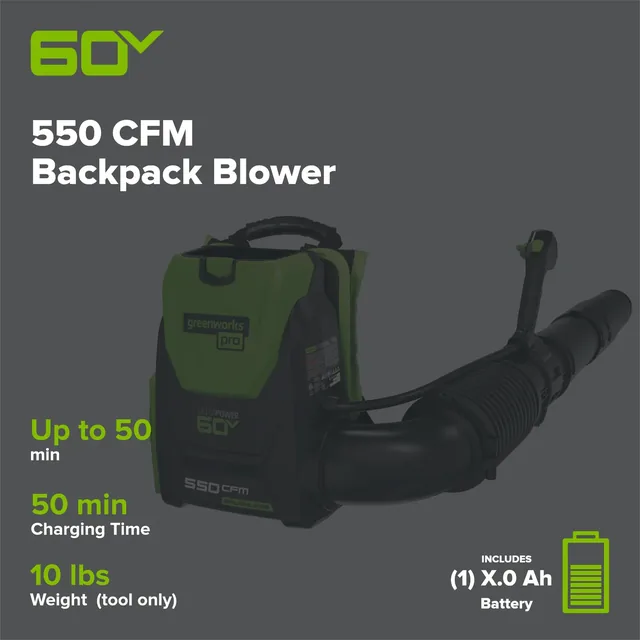 Greenworks BPB60L512 leaf blower, manufacturer gallery view 2