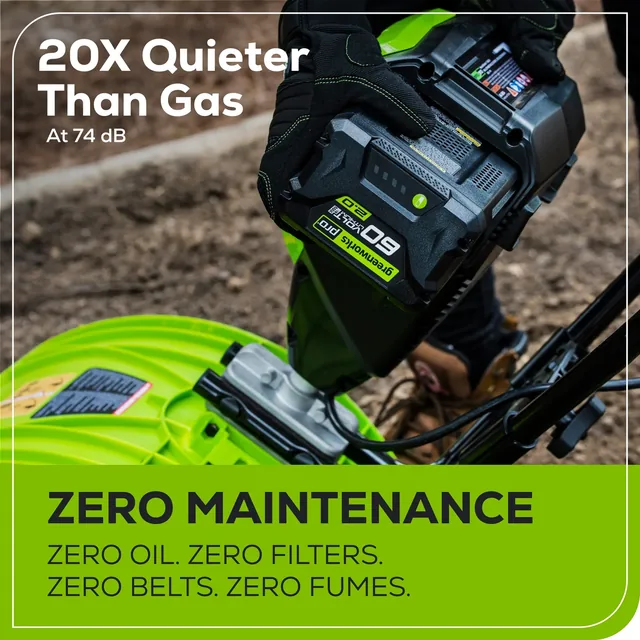 Greenworks TL60L410 cultivator, manufacturer gallery view 6