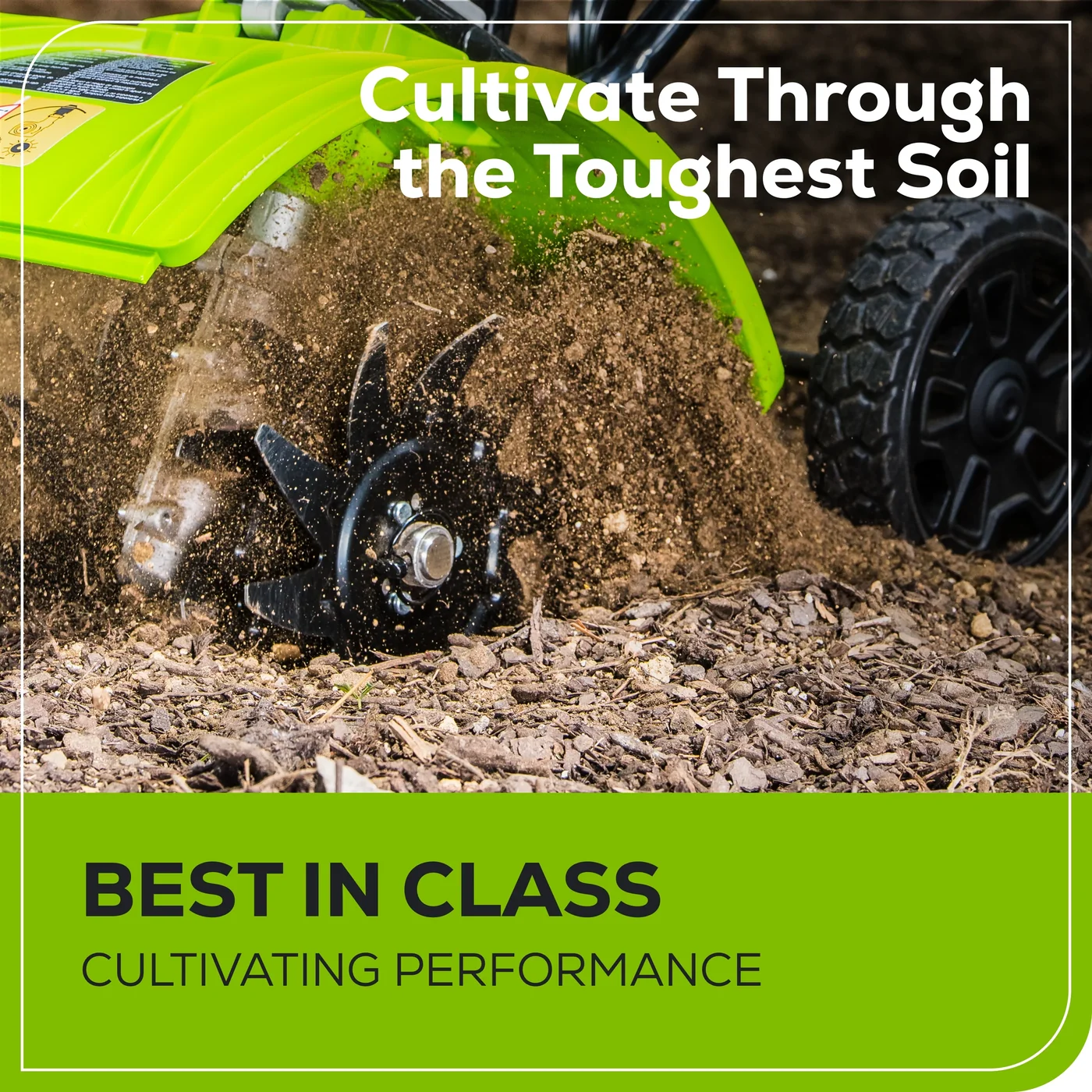 Greenworks TL60L410 cultivator, manufacturer gallery view 4