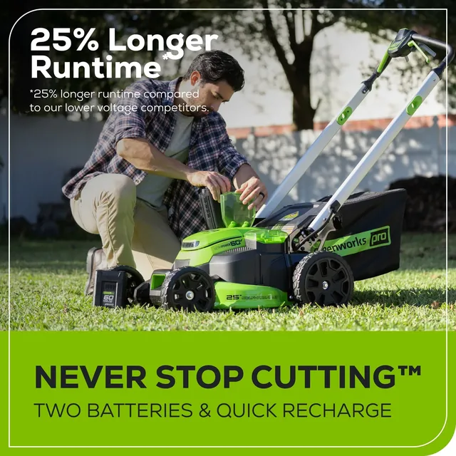 Greenworks MO60L427 mower, manufacturer gallery view 4