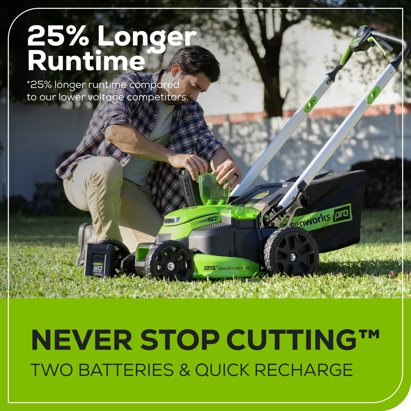 Greenworks MO60L427 mower, manufacturer gallery view 4