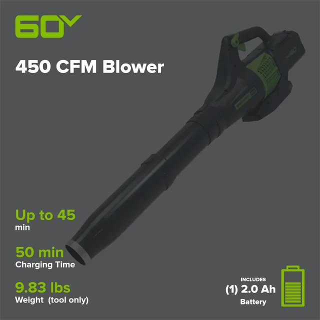 Greenworks BL60B210 leaf blower, manufacturer gallery view 2
