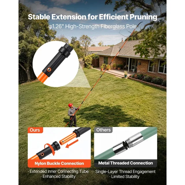 VEVOR 7.3–27-foot manual pole saw, product gallery view 4