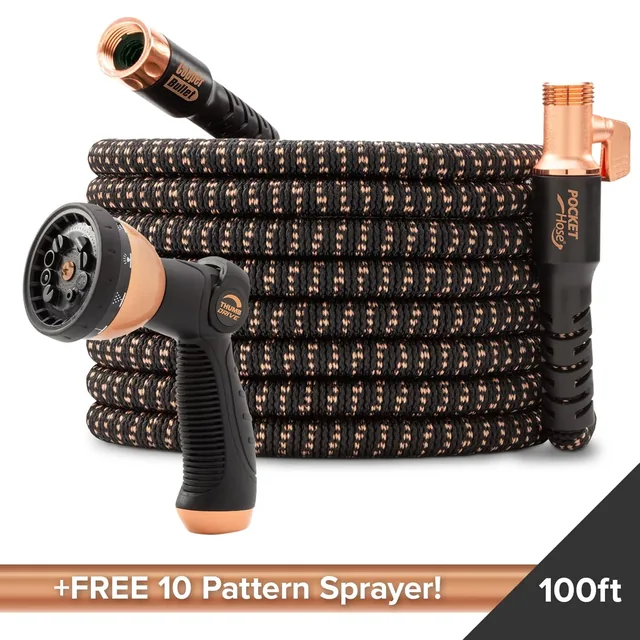 Pocket Hose Copper Bullet 100 FT Expandable Garden Hose